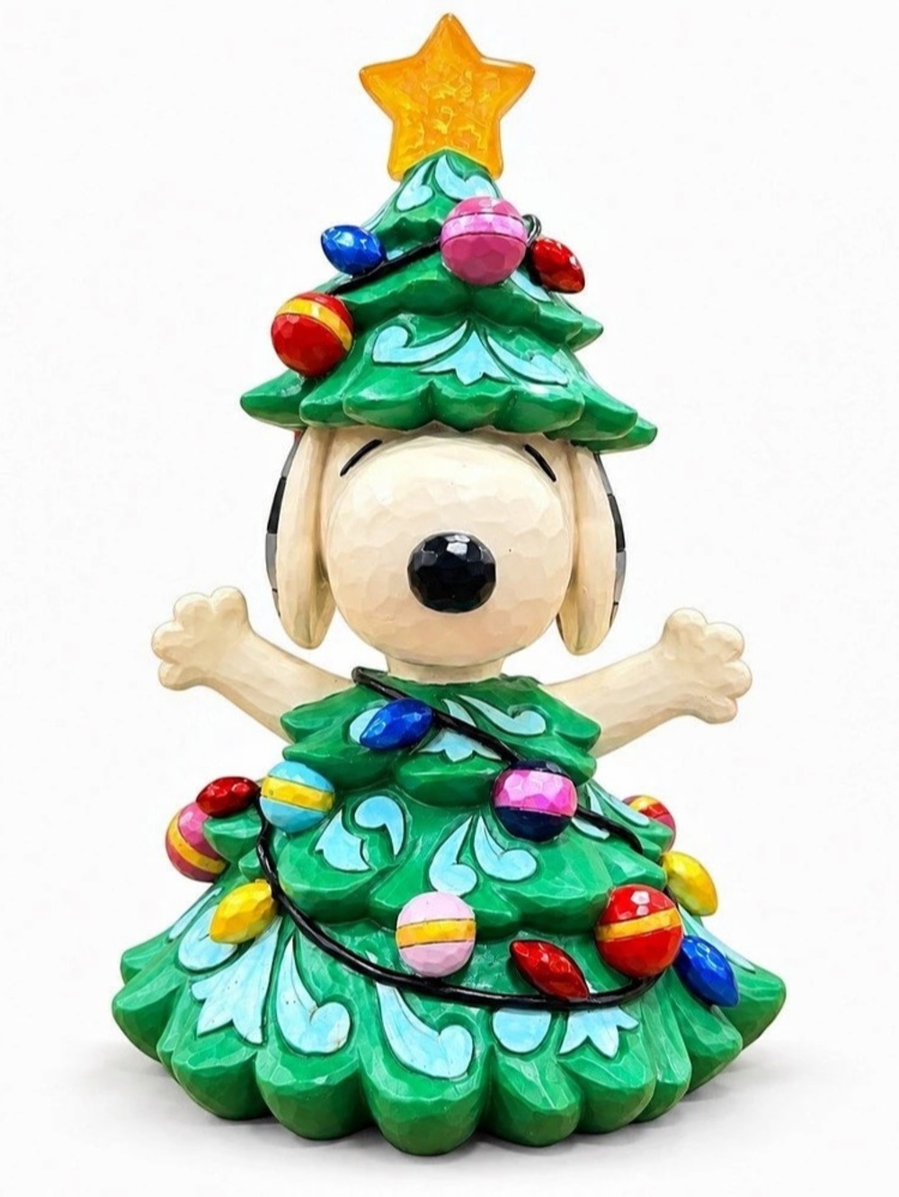 Jim Shore Peanuts Snoopy Tree with LED Light Statue